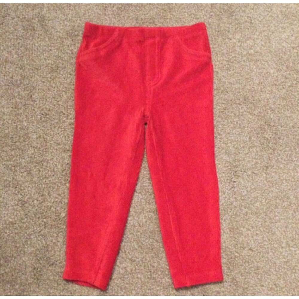 18M VGUC Carter's Red Corduroy Pull On Pants